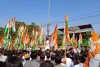 केंद्र सरकार की नीतियों के विरोध में युवा कांग्रेसियों ने निकाली जन जागरण पदयात्रा: जाम से लोग परेशान