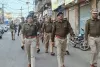 त्योहारों एवं कानून व्यवस्था के लिए पुलिस का भीतरी शहर में रूट मार्च