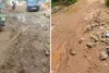 सड़क पर कीचड़ और गंदे पानी से परेशानी