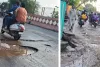 गढ़ पैलेस के सामने गड्ढों ने खोले सुरसा से मुंह