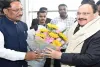 केंद्रीय मंत्री जेपी नड्डा का छत्तीसगढ़ दौरा, सीएम साय ने किया जोरदार स्वागत