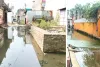 लोगों की परेशानी : निकासी के अभाव में जलभराव से बस स्टैंड मार्ग बना तालाब ,मकानों को नुकसान का खतरा