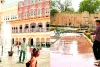तपते जयपुर में ठंडक की पहल : स्मारकों में पानी की फुहारों से पर्यटकों को राहत, शहर के विभिन्न पर्यटन स्थलों पर पानी का छिड़काव