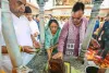 सीएम का डीग दौरा : श्रीनाथ जी मुकुट मुखारबिंद मंदिर में विधि-विधान से की पूजा-अर्चना