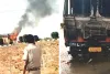 359 गैस सिलेंडर लेकर जा रहे ट्रक के केबिन में लगी आग, जनहानि नहीं