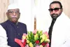 राज्यपाल हरिभाऊ बागडे से केंद्रीय आयुष राज्य मंत्री प्रताप राव जाधव ने की शिष्टाचार भेंट