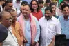 मुख्यमंत्री भजनलाल शर्मा का जयपुर व्यापार महासंघ ने किया छोटी चौपड़ मेट्रो स्टेशन पर स्वागत