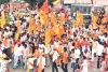 गुलाबी नगरी में गूंजा भगवा आक्रोश, संतों की अगुवाई में निकली विशाल रैली