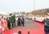 भजनलाल शर्मा ने हीरापुरा से रोडवेज की 207 नई बसों को दिखाई हरी झंडी : 79 नॉन एसी स्टार लाइन और 28 एसी बसें शामिल, प्रदेश के विभिन्न रूट्स पर बेहतर और आधुनिक परिवहन सुविधा होगी उपलब्ध