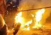 रेलवे की पार्किंग में खड़ी स्कूटी में लगी अचानक आग, कड़ी मशक्कत के बाद आग पर काबू 