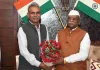 राज्यपाल हरिभाऊ बागडे से नव नियुक्त कुलगुरु प्रो. मदन सिंह राठौड ने की शिष्टाचार भेंट