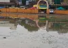 बारिश के बाद महाराज ब्रजराज सिंह स्टेडियम में भरा पानी