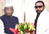 राज्यपाल हरिभाऊ बागडे से केंद्रीय आयुष राज्य मंत्री प्रताप राव जाधव ने की शिष्टाचार भेंट