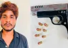 ऑपरेशन आग के तहत पुलिस का बड़ा एक्शन : हथियार के साथ आरोपी को दबोचा, पिस्टल और 7 कारतूस बरामद