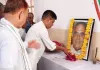 कांग्रेसजनों ने बरकतुल्लाह खां को पुष्पांजलि की अर्पित, कांग्रेस नेता और कार्यकर्ता रहे मौजूद