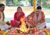 मुख्यमंत्री ने राजराजेश्वरी मंदिर में की पूजा-अर्चना, कन्या पूजन कर मांगा प्रदेश की खुशहाली का आशीर्वाद 