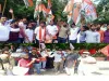 लखीमपुर खीरी घटना पर यूथ कांग्रेस और संयुक्त किसान मोर्चे का हल्ला-बोल