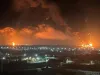 रूस में तेल डिपो में लगी भीषण आग