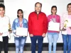 आकर्षक रंगोली बनाकर छात्राओं ने जीते पुरस्कार