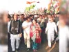 राहुल गांधी के साथ सड़कों पर कार्यकर्ताओं का सैलाब