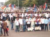 एनएसयूआई ने की एबीवीपी पर बैन लगाने की मांग, निकाला पैदल मार्च