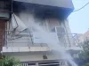 मकान की पहली मंजिल पर लगी आग, सामान जलकर  खाक