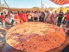 विश्व की सबसे बड़ी 185 किलो वजनी रोटी तैयार कर भीलवाड़ा में बना कीर्तिमान