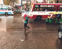 जयपुर में बारिश के साथ गिरे ओले