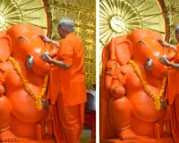 पुष्य पंचामृत अभिषेक में गणेश जी का अभिषेक 