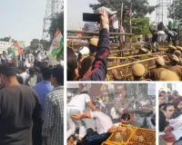 युवा कांग्रेस का शहीद स्मारक पर प्रदर्शन : वोट चोर गद्दी छोड़ के लगाए नारे, सीएम आवास कूच पर हिरासत में लिए कार्यकर्ता