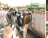 पिकअप और टेम्पो की टक्कर में 2 दोस्तों सहित 3 की मौत : टायरों के नीचे दबे, लोगों को कड़ी मशक्कत के बाद बाहर निकाला 