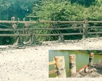 अंधेरी नदी की पुलिया बनी खतरे की डगर, नीचे 40 फीट गहरी नदी