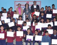 दैनिक नवज्योति की दशहरा थीम पर आयोजित ड्रॉइंग प्रतियोगिता के पुरस्कार वितरित