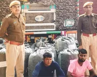 कंटेनर में बने बॉक्स से 15 लाख का डोडा पोस्त बरामद : दो तस्कर गिरफ्तार, झालावाड़ से पंजाब जा रहा था मादक पदार्थ