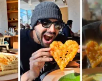 कार्तिक आर्यन ने अहमदाबाद में उठाया जलेबी और कुरकुरे फाफड़ा का लुत्फ, मिठाई के साथ पोज देते आए नजर 