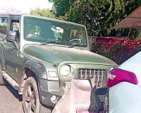 थार का फिर बढ़ा आतंक : कार को पीछे से मारी टक्कर, महिला ने दी कुछ भी करने की धमकी