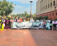 विपक्षी सांसदों का प्रदूषण को लेकर संसद परिसर में प्रदर्शन : सरकार से चर्चा कराने की मांग, सोनिया गांधी ने कहा- कैसे लें सांस