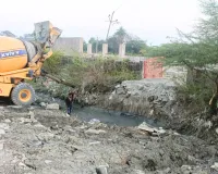 असर खबर का - खैराबाद में श्मशान मार्ग की पुलिया का निर्माण शुरू