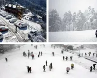 मौसम ने ली करवट : शिमला-मनाली में पहली बर्फबारी, पर्यटकों ने बर्फ में लिया खेलों का आनंद 