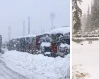 बर्फबारी के कारण दूसरे दिन भी कश्मीर का संपर्क कटा, हवाई सेवा बहाल