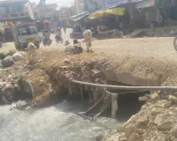 मुख्य ड्रेन की क्षतिग्रस्त पुलिया छह माह से अधूरी, हादसे का खतरा