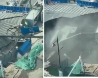 चीन में भीषण सड़क हादसा: देखते ही देखते जमीन के अंदर समा गया सड़क का बड़ा हिस्सा, कोई हताहत नहीं