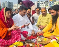 मानसरोवर अरावली मार्ग स्थित वीटी ग्राउंड में 20 मार्च से होगा शिव पुराण कथा महोत्सव का आगाज, विधि विधान से हुआ यज्ञशाला की भूमि पूजन