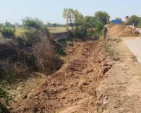 असर खबर का - नाले पर सुरक्षा दीवार निर्माण शुरू, क्षेत्रीय जनता में खुशी