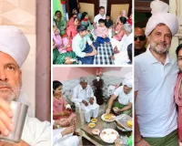 राहुल गांधी ने की किसान की बेटी के विवाह में शिरकत : हरियाणवी पगड़ी पहनाकर हुआ स्वागत, आंगन में बैठकर की बात; खाने का भी लिया स्वाद
