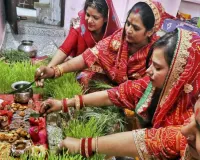 अखंड सौभाग्य के लिए सुहागिनों ने किया गणगौर माता का पूजन, लगाया घेवर का भोग 