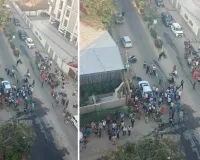 श्याम नगर में 6वीं मंजिल के फ्लैट में भीषण आग, हाइड्रोलिक प्लेटफॉर्म से बुजुर्ग महिला का रेस्क्यू