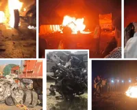 मिर्जापुर में बड़ा हादसा : ट्रक की टक्कर से बोलेरो में लगी आग; 11 लोगों की मौत, पीएम मोदी ने की पीड़ितों के लिए अनुग्रह राशि की घोषणा