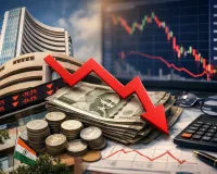 रुपये पर जारी दबाव के बीच घरेलू शेयर बाजारों में गिरावट : सेंसेक्स 77,094 अंक पर खुला, इन कंपनियों में दिखेगा एक्शन