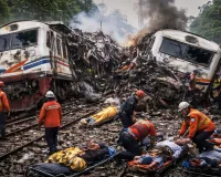 इंडोनेशिया में भीषण हादसा : दो ट्रेनों की टक्कर में 7 लोगों की दर्दनाक मौत ; 81 अन्य घायल , बचाव और राहत कार्य जारी
